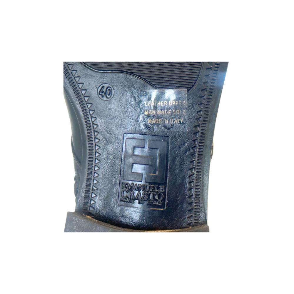 Sleek Black Buckle Combat Boots - Picture 8 of 8